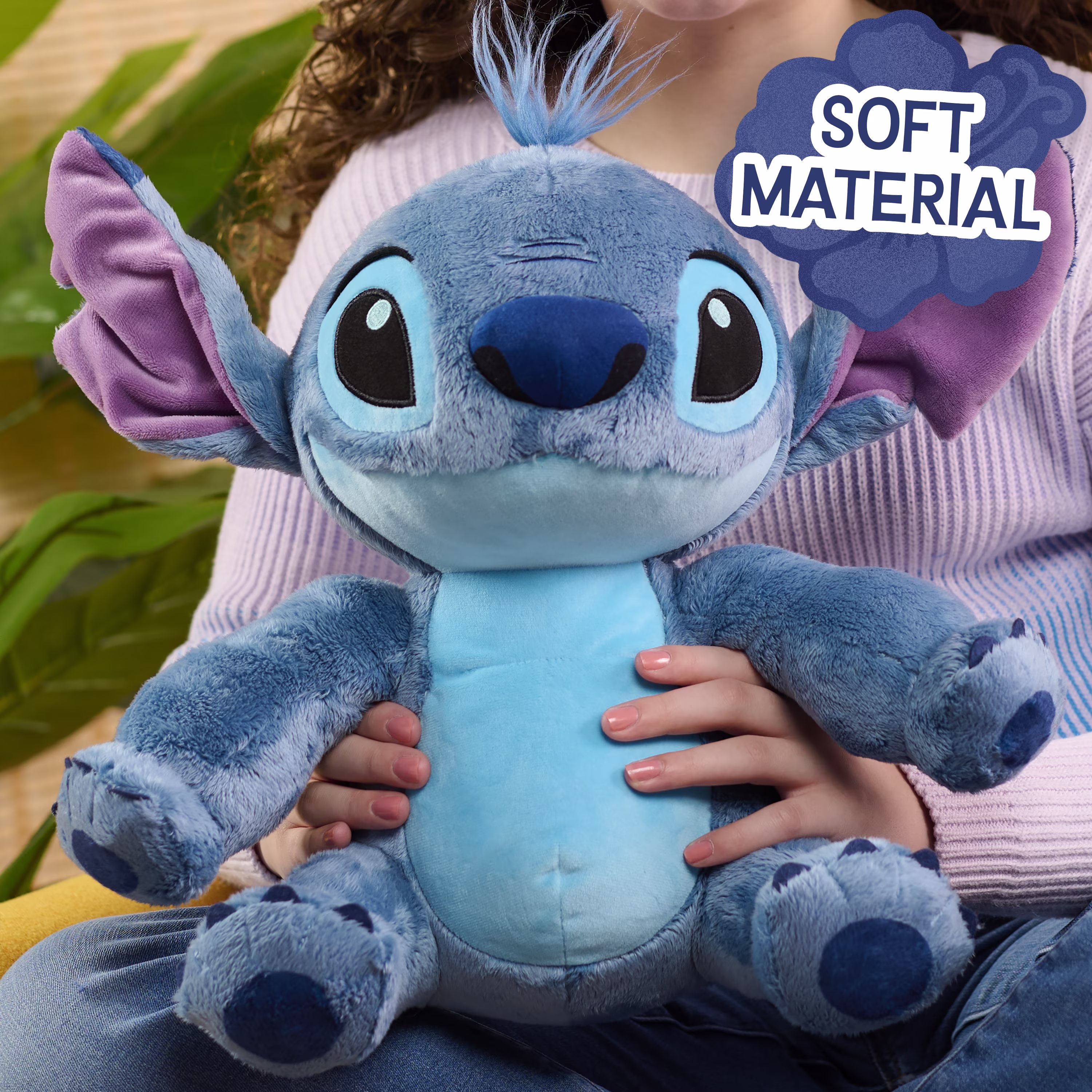 Disney Stitch 14-inch Fuzzy Plush Stuffed Animal, Soft Plush Toy, Kids Ages 2 - Thumbnail 4