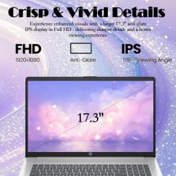 HP 17 inch Business Laptop - AMD Ryzen 5 7430U, 17.3" FHD IPS Display, Webcam, Wi-Fi 6, 16GB RAM + 1TB SSD - Thumbnail 3