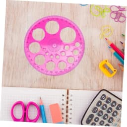Circle Template Round Stencil Ruler, Multi-Size Plastic Circle Drawing Template, Professional Geometric Circle Drafting Tool for Student Design - Thumbnail 4