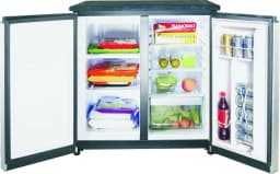 Arctic Chef 5.5 Cu. ft. Side-by-Side 2 Door Refrigerator/Freezer, Stainless Steel - Thumbnail 2