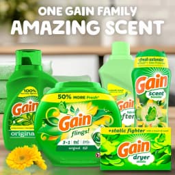 Gain Liquid Laundry Fabric Softener and Conditioner, Original Scent, 140 fl oz, 190 Loads - Thumbnail 4
