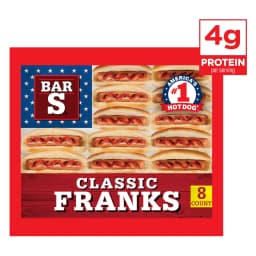 Bar-S Classic Franks, 8-Count, 12 oz - Thumbnail 1