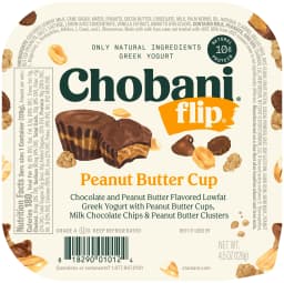 Chobani Flip Low-Fat Greek Yogurt, Peanut Butter Cup 4.5 oz - Thumbnail 5