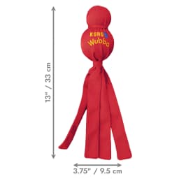 KONG® Wubba Squeaker Dog Toy, Red, Large - Thumbnail 4