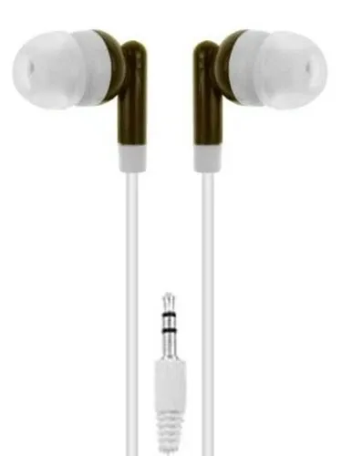 RHEA- Bulk Lot Of 25 Brown 3.5Mm Headphones / Earbuds / Great For Kids / Schools - Thumbnail 1