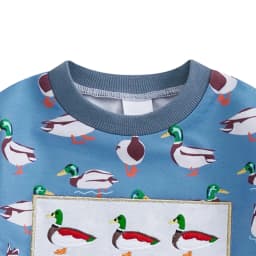 Povozer Bodysuits For Baby Baby Walking Romper Baby Boy Girl Mallard Duck Romper Short Sleeve Duck Bodysuit Tops Baby Clothes Size 12-18 Months,Blue - Thumbnail 6