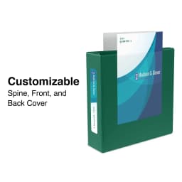 2" Staples Heavy-Duty View Binders with D-Rings Green 976063 - Thumbnail 3