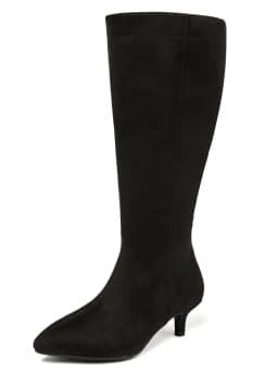 Women's Extra Wide Calf Knee High Boots Stiletto Heeled True Wide Width Plus Size Knee-High Boot Comfort Pointed Toe Tall Long Boots for Women. - Thumbnail 2