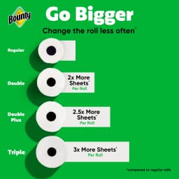 Bounty Paper Towels Select-A-Size White, 2 Double Plus Rolls, 103 Sheets Per Roll - Thumbnail 3
