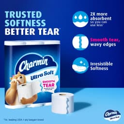 Charmin Toilet Paper Ultra Soft, 24 Mega XL Rolls - Thumbnail 2