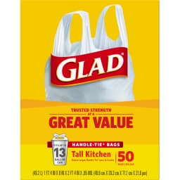 Glad Tall Handle-Tie Kitchen Trash Bags - 13 Gallon - 50 ct - Thumbnail 8
