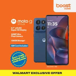 Boost Mobile Moto Stylus 5G 25, 128GB, Blue - Prepaid Smartphone [Locked to Boost Mobile] - Thumbnail 6