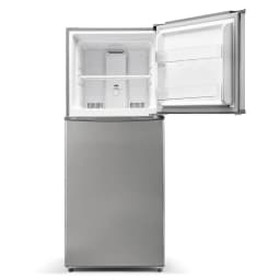 Farberware 10.1 Cu. Ft. Top Mount Refrigerator, Double Door Refrigerator with Adjustable Glass Shelves, Silver - Thumbnail 2