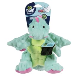 goDog Dragons Extra Soft Plush Toy for Dogs with Chew Guard Technology for Stronger & Longer Play, Soft & Durable with Built-In Squeaker, Seafoam - Thumbnail 10