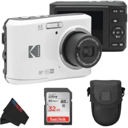 Kodak Pixpro FZ45 Camera (White) + 32GB Kit - Thumbnail 1