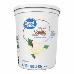 Great Value Original Vanilla Low-fat Yogurt, 32 oz Tub - Thumbnail 1