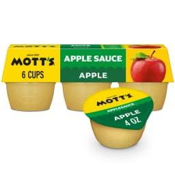 Mott's Applesauce Cups, 4 Ounce, 6 Count, Apple Flavor - Thumbnail 1