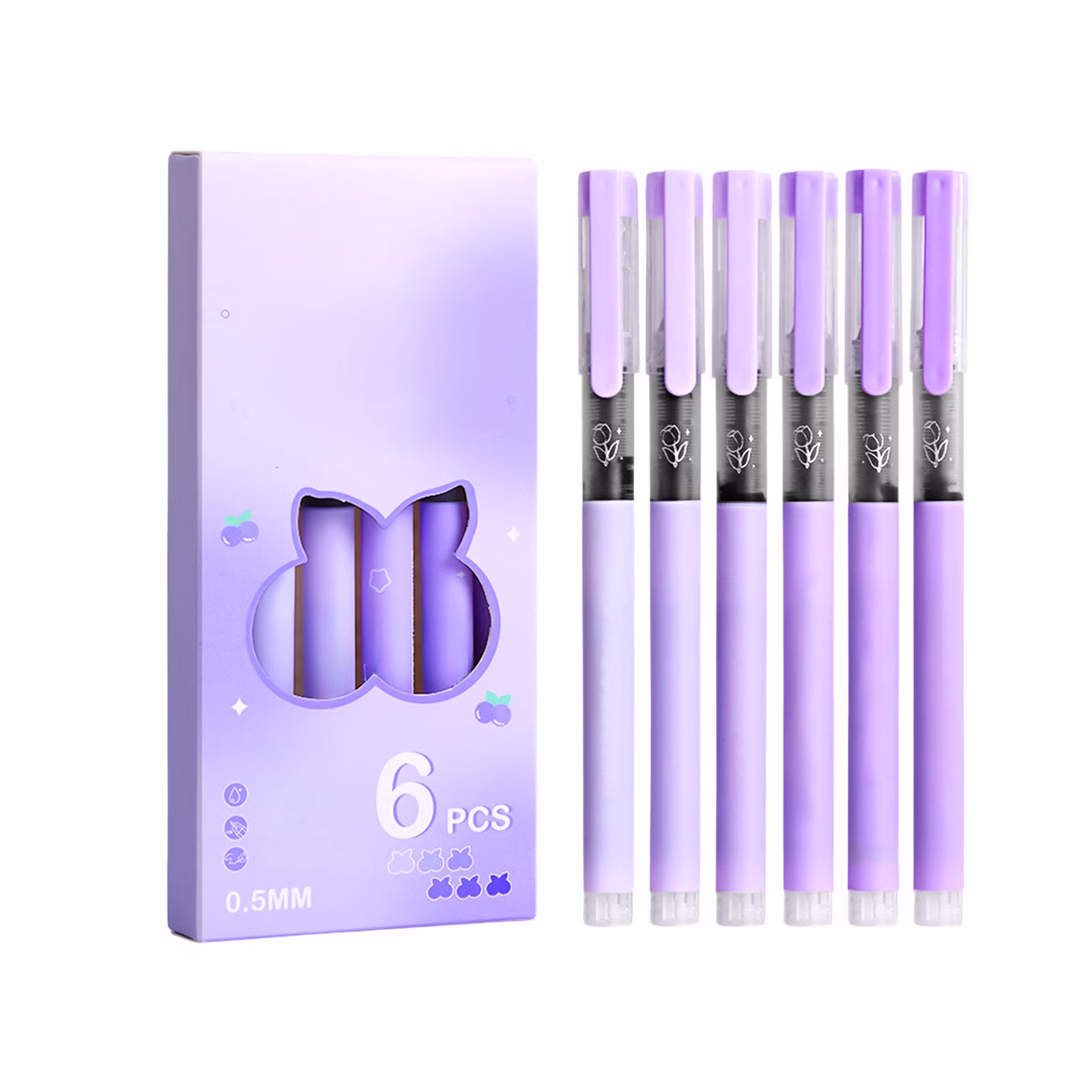 Under 1$ Dollar Straight Liquid Ballpoint Pen Sign Pen, 0.5mm High Capacity Black Ink Water Pen, Fast Drying Exam Writing Pens - Thumbnail 3