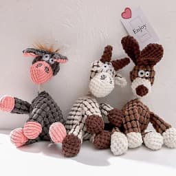 Dog Toy Durable Stuffed Animal Chew Toy With Squeak Cute Dog Toy For Small To Medium Dogs Dog Rope for Large Dogs Christmas Dog Squeaky - Thumbnail 7