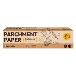 Katbite 12" x 262ft Unbleached Parchment Paper Roll, Non-Stick, Extra Long with Serrated Cutter,Balanced Series - Thumbnail 8