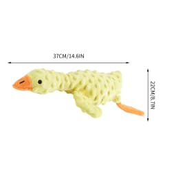 OAVQHLG3B Squeaky Plush Dog Toys Pack, Stuffed Goose Plush Burlap Like Material Chew Toys with Squeakers, Cute Soft Dog Toys for Teeth Cleaning - Thumbnail 3