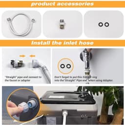 Portable Washing Machine 17.7 lbs Full Automatic Washer and dryer Machine with 10 Programs & 8 Water Levels Lavadora for Apartment,Bathroom,RV, Gold - Thumbnail 4