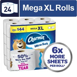 Charmin Toilet Paper Ultra Soft, 24 Mega XL Rolls - Thumbnail 1