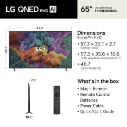 LG 65QNED84B 65 inch Class QNED84B Series 4K Mini LED evo AI Smart TV - Thumbnail 2