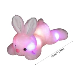 Pink Light Up Rabbit Plush Toy For Children Bedtime Companion Glow Feature Size 13.78X3.15X1.57 Inches Safe Material 0.55 Lb Soothing - Thumbnail 3