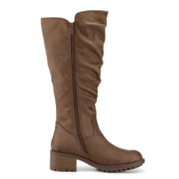 Pennysue Women's Knee High Boots Brown 2 Inch Side Zipper Boots 7.5M - Thumbnail 2