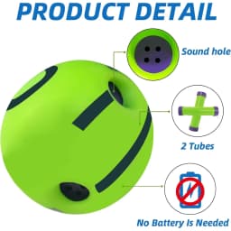 BYXAS Wobble Giggle Ball for Dogs, Interactive Dog Toys for Boredom, Squeaky Ball Dog Toys to Keep Them Busy, Pet Toys for Small Medium Large Dogs - Thumbnail 8