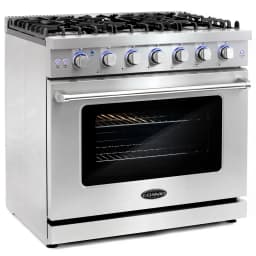 Cosmo 5 Piece Kitchen Appliance Package with 36" Freestanding Gas Range 36" Island Range Hood 24" Built-in Fully Integrated Dishwasher French Door - Thumbnail 20