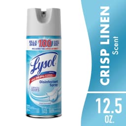 Lysol Disinfectant Spray, Sanitizing and Antibacterial Spray, Deodorizer, Crisp Linen, 12.5 oz - Thumbnail 1