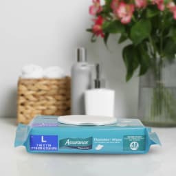 Assurance Large Flushable Wet Wipes, Fragrance Free, 48 Count - Thumbnail 4
