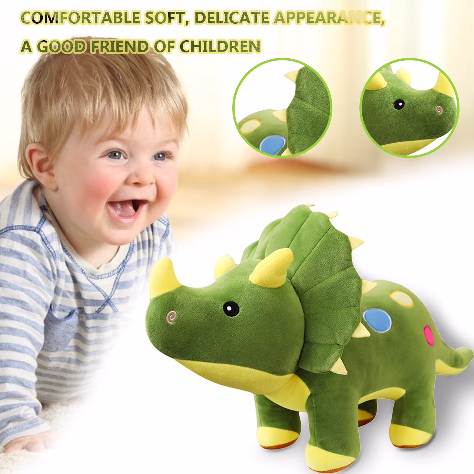 Byujiro Toys Saving Deals Clearance! 15 Inch Cute Dinosaur Plush Toys, Fat Dinosaur Soft Stuffed Animals Toys Dolls, Dino Plushies Doll Cute Birthday - Thumbnail 1