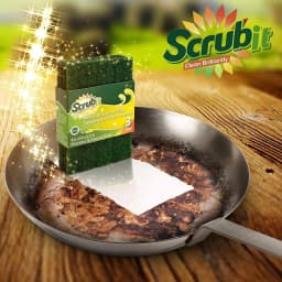 Scrub-It Scouring Pads - Heavy Duty Household Cleaning Scrubber with Non-Scratch Anti-Grease Technology - Reusable Ã¢– Green - 3 Pack (X2) Total 6 - Thumbnail 2