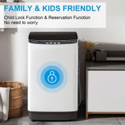 Dimedeal 17LBS Portable Washing Machine, Full Automatic Washer with Spin, 10 Programs Compact Laundry for Small Spaces - Thumbnail 3