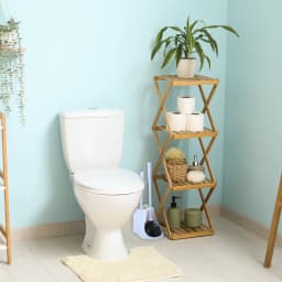 Mainstays 3-Piece Toilet Plunger and Brush Set with Storage Caddy - Thumbnail 2