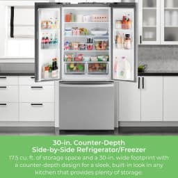 Kenmore 17.5 Cu. ft. Capacity Counter-Depth French Door Refrigerator and Freezer with Ice Maker, Stainless Steel - Thumbnail 7