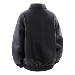 RYDCOT Mens Matte Leather PU Jacket Classic Vintage Style Leather Jackets for Men Long Sleeved Lapel Top Black - Thumbnail 6