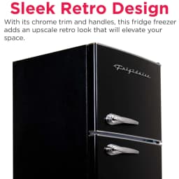 Frigidaire 7.5 Cu. ft. Top Mount Retro Refrigerator, Apartment-Size Fridge in Black - Thumbnail 5