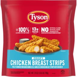 Tyson Frozen Crispy Chicken Breast Strips, 25 oz, 13g Protein per Serving (Fully Cooked) - Thumbnail 11