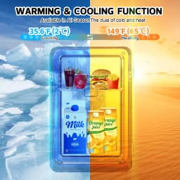 Advwin 22L Mini Fridge Cooler, Compact Personal Refrigerators for Skincare, Beverage, White - Thumbnail 6
