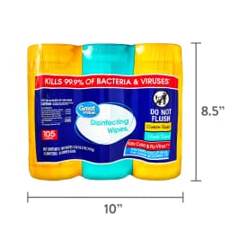 Great Value Multipack Scent Disinfecting Wipes2, 105 Count - Thumbnail 7