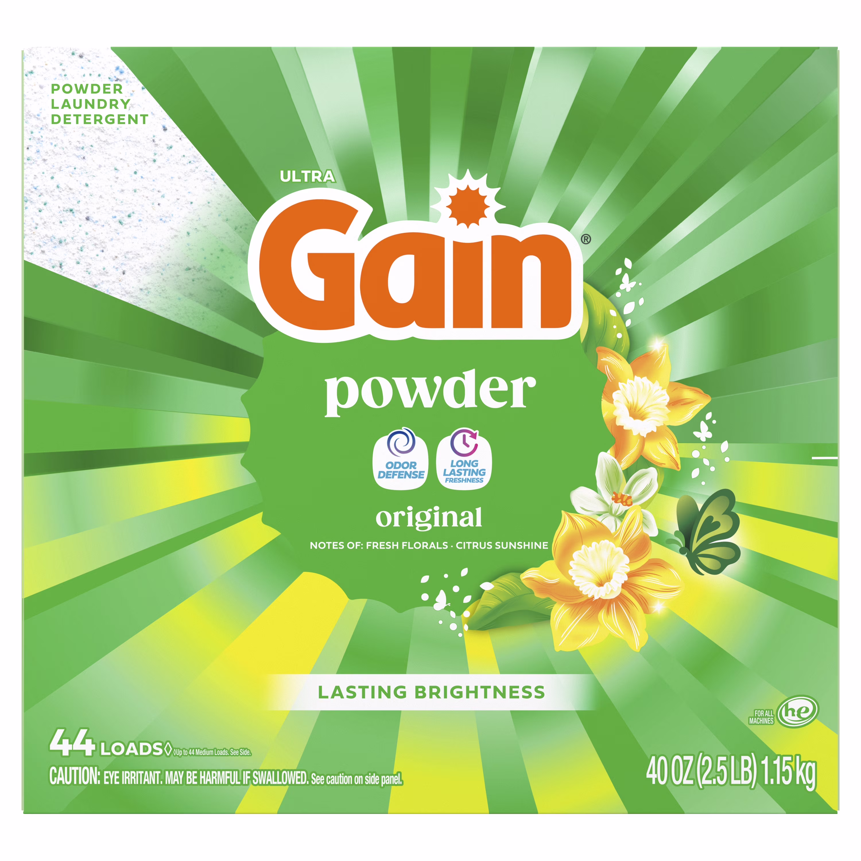 Gain Powder Laundry Detergent, Original Scent, 40 oz, 44 Loads - Thumbnail 8