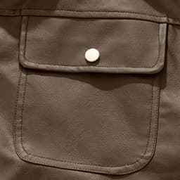 Men's Leather Jacket Lapel Collar Motorcycle Coat Full Zip Faux Leather Bomber Jackets Outdoor Hiking - Thumbnail 5