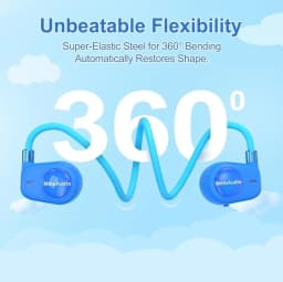 RHEA- Kids Headphones, Open Ear Bluetooth Headphones With Mic, Openbuds Kids, Ultra - Thumbnail 6