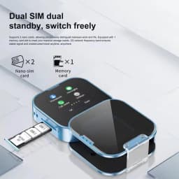 Mini Flip Mobile Phone, Touch Screen Flip Phone, Foldable Cell Phone, HD Touch Screen Mini Smartphone, Dual-SIM Single-Mode, 2G Network, Smart Phone Cell Phone (Blue) - Thumbnail 7