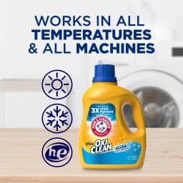ARM & HAMMER Plus OxiClean Ultra Stain Fighters Liquid Laundry Detergent, Fresh Scent, 32.5 Fl Oz - Thumbnail 10