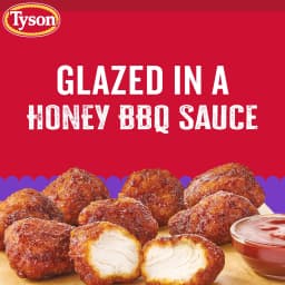 Tyson Any'tizers Honey BBQ Boneless Chicken Bites, 24 oz (Frozen, Fully Cooked) - Thumbnail 7
